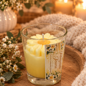 Bougie signature intemporelle jaune